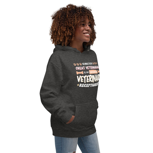 Exhausted veterinary receptionist Women's Premium Hoodie-I love Veterinary