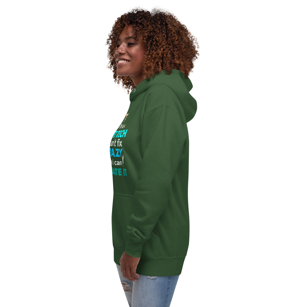 NOMV Vet Tech Can't fix crazy Unisex Premium Hoodie-Premium Unisex Hoodie-I love Veterinary