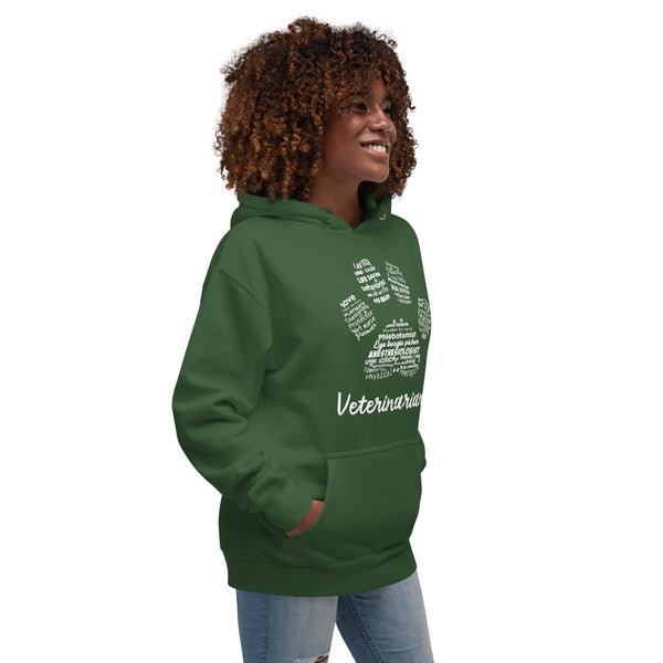 Veterinarian Paw Print Unisex Premium Hoodie-Premium Unisex Hoodie-I love Veterinary