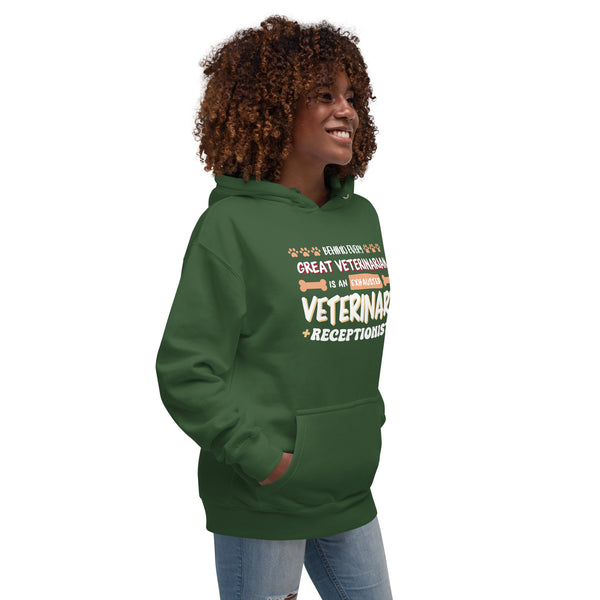 Exhausted veterinary receptionist Women's Premium Hoodie-I love Veterinary