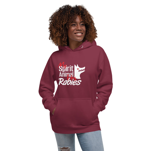 My spirit animal has rabies Unisex Premium Hoodie-Premium Unisex Hoodie-I love Veterinary