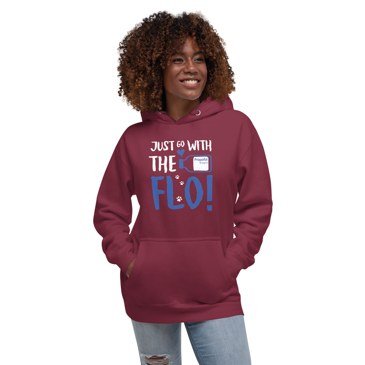 Just go with the Flo! Unisex Premium Hoodie-Premium Unisex Hoodie-I love Veterinary