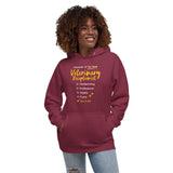 Veterinary Receptionist checklist Women's Premium Hoodie-I love Veterinary