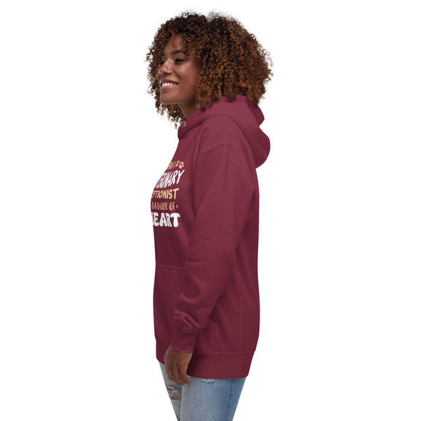 Veterinary receptionist work of heart Women's Premium Hoodie-I love Veterinary