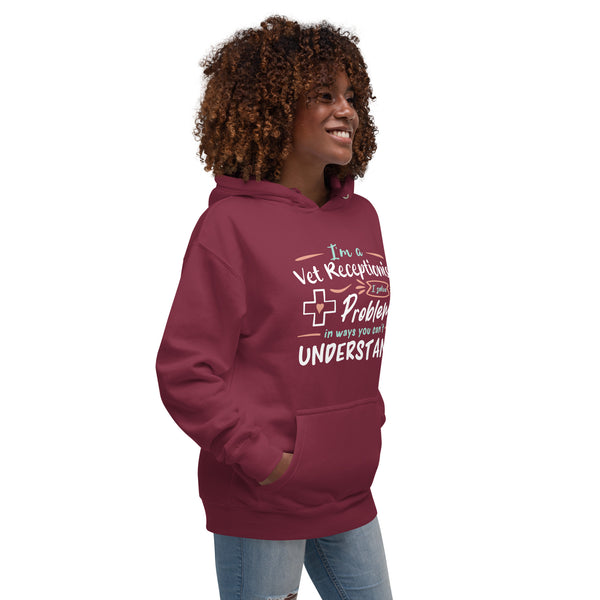 I'm a vet receptionist, I solve problems Women's Premium Hoodie-I love Veterinary