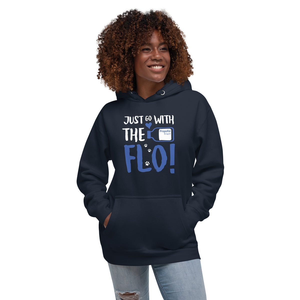 Just go with the Flo! Unisex Premium Hoodie-Premium Unisex Hoodie-I love Veterinary