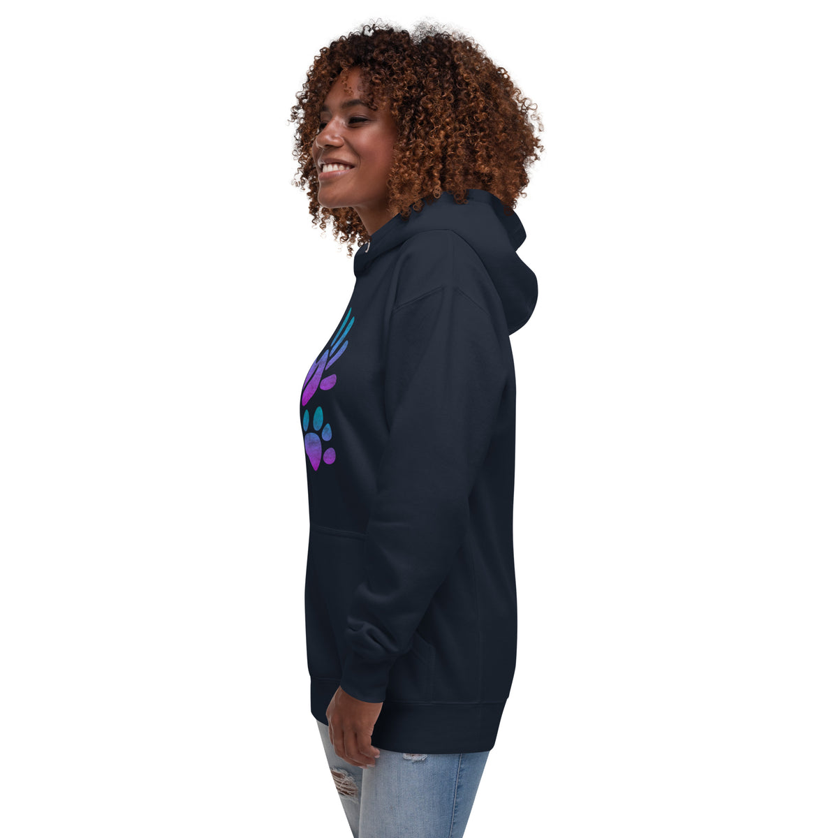 Hand Paw Prints Unisex Premium Hoodie-Premium Unisex Hoodie-I love Veterinary