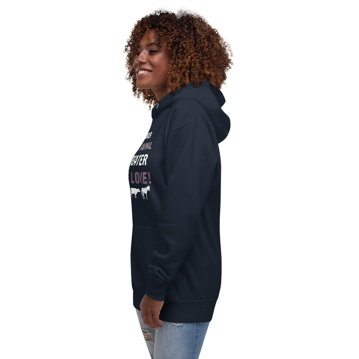 Larger the animal- Greater the love! Women’s Premium Hoodie-Premium Unisex Hoodie-I love Veterinary