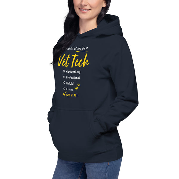 Checklist of the best Vet Tech Unisex Premium Hoodie-Premium Unisex Hoodie-I love Veterinary