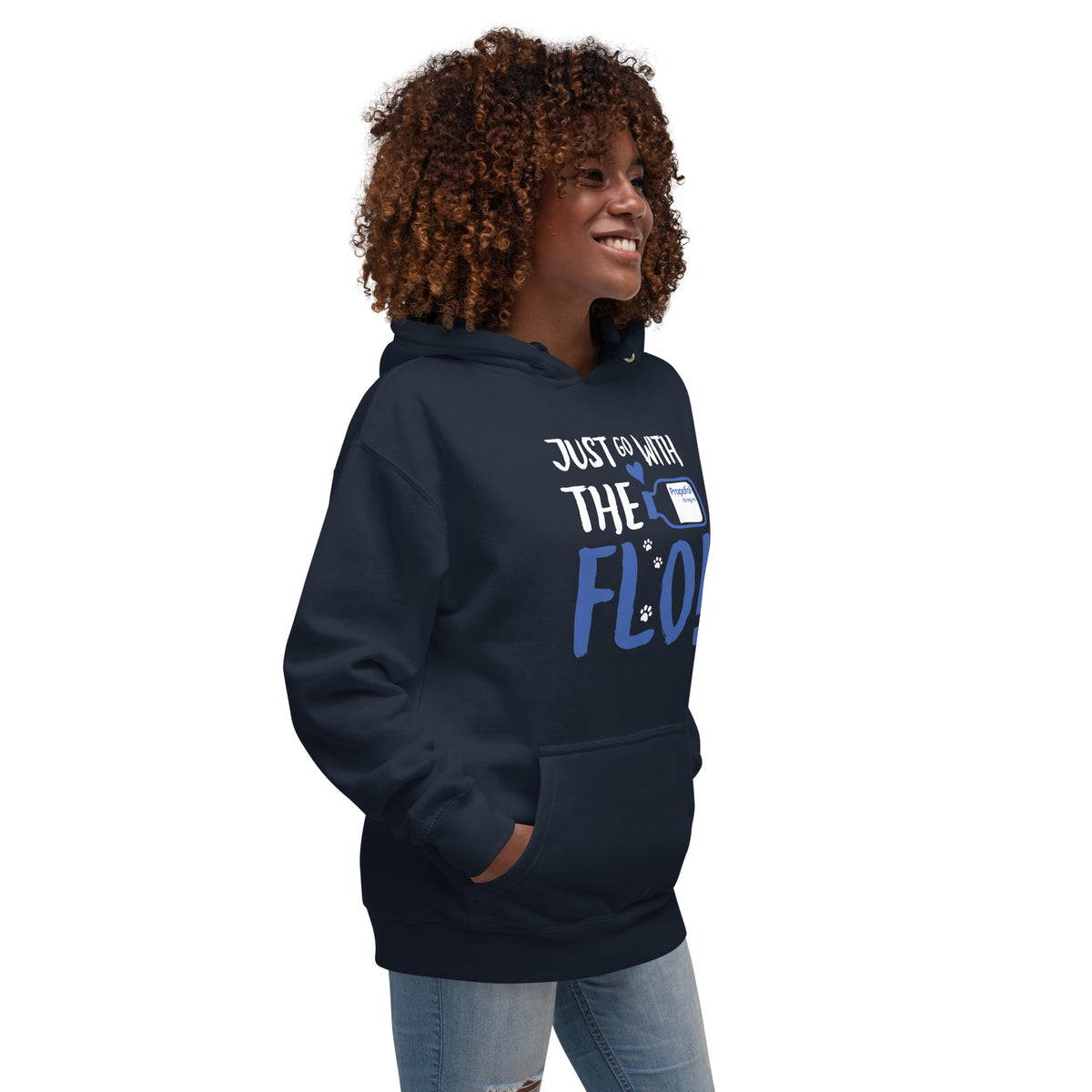 Just go with the Flo! Unisex Premium Hoodie-Premium Unisex Hoodie-I love Veterinary