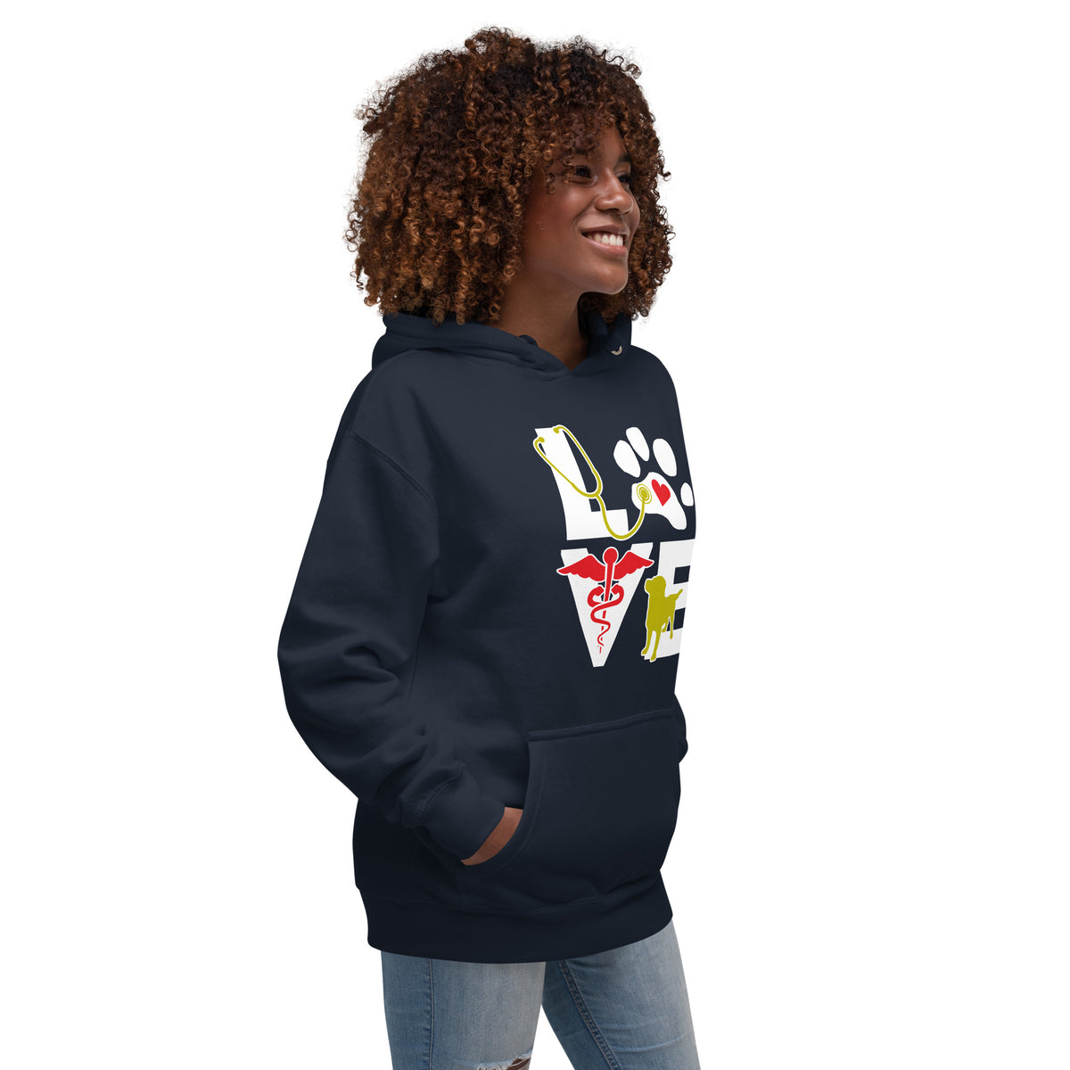 Love Veterinary Dog Unisex Premium Hoodie-Premium Unisex Hoodie-I love Veterinary