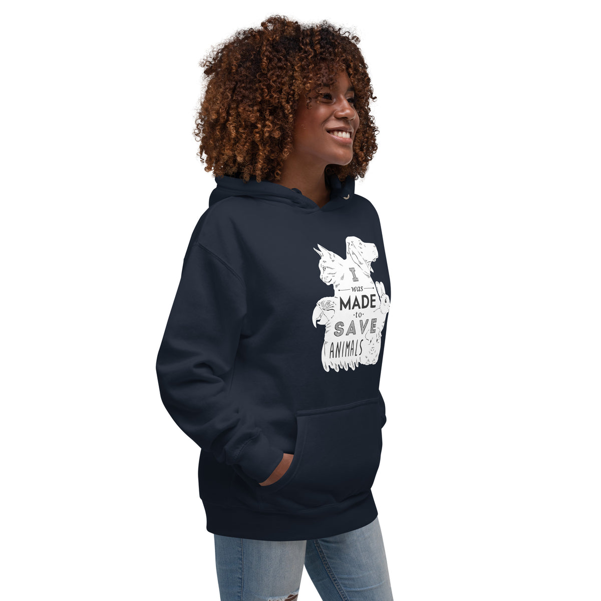 I was made to save animals Unisex Premium Hoodie-Premium Unisex Hoodie-I love Veterinary