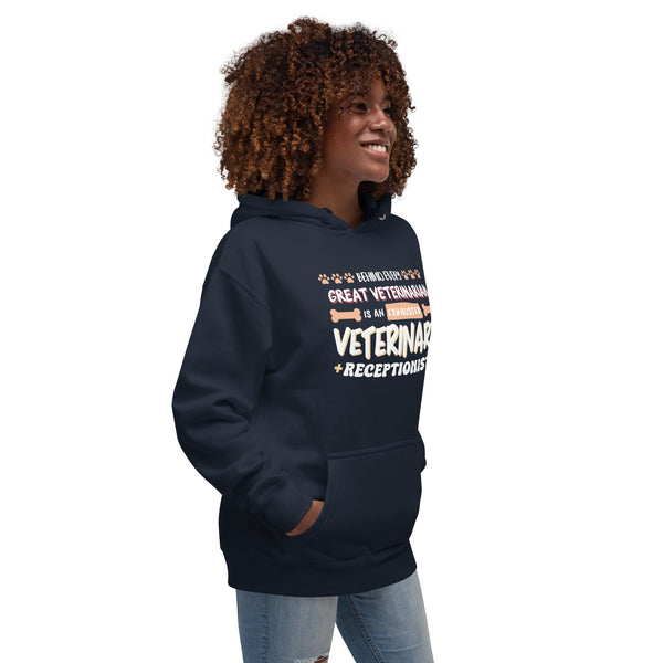 Exhausted veterinary receptionist Women's Premium Hoodie-I love Veterinary