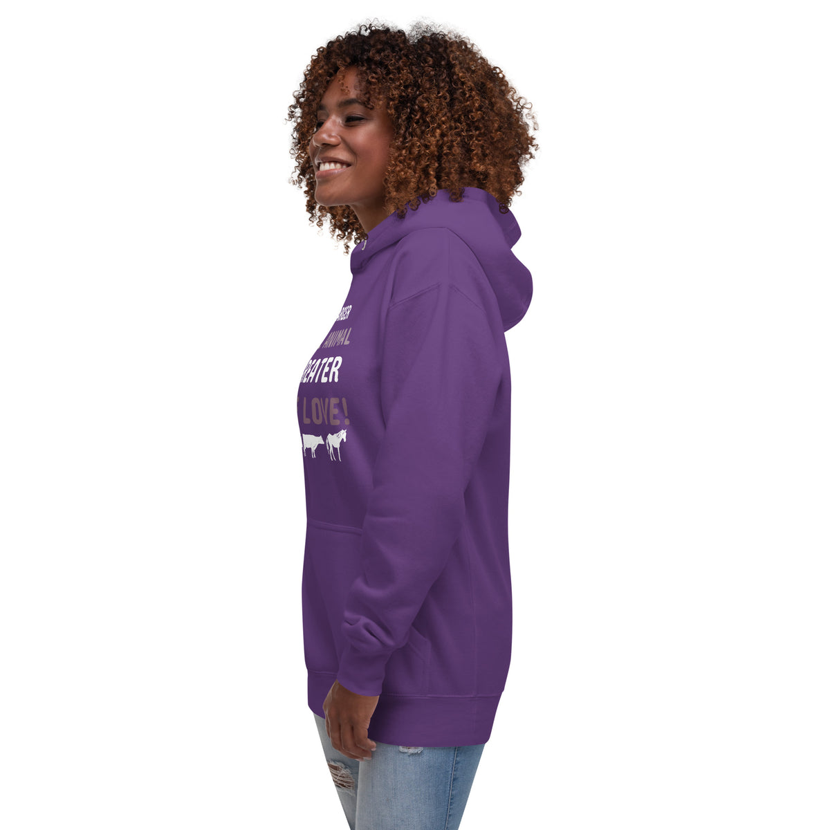 Larger the animal- Greater the love! Women’s Premium Hoodie-Premium Unisex Hoodie-I love Veterinary