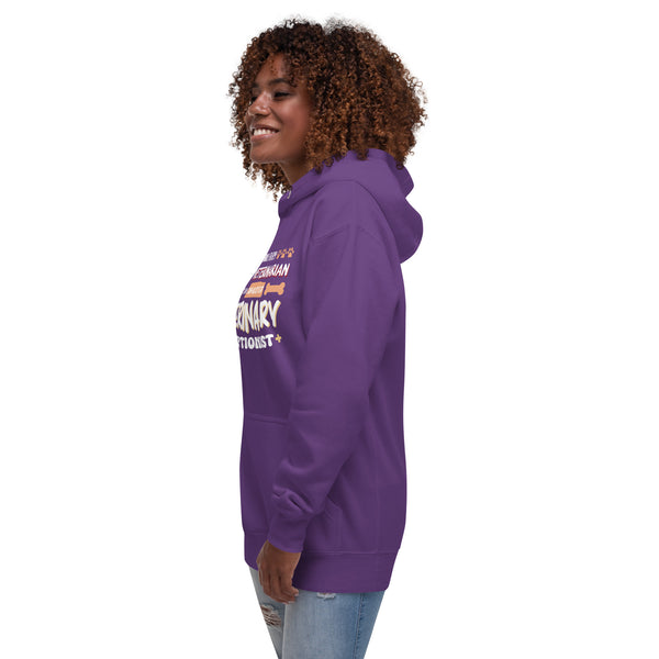 Exhausted veterinary receptionist Women's Premium Hoodie-I love Veterinary