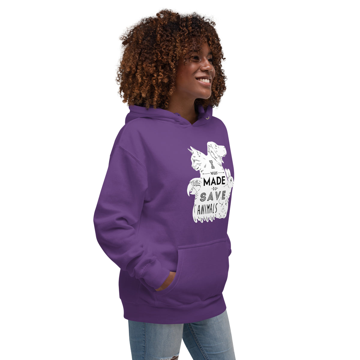 I was made to save animals Unisex Premium Hoodie-Premium Unisex Hoodie-I love Veterinary