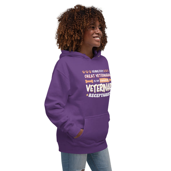Exhausted veterinary receptionist Women's Premium Hoodie-I love Veterinary