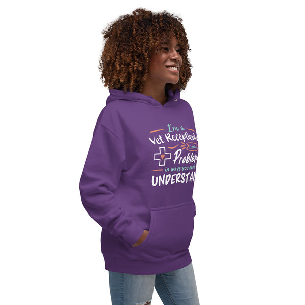 I'm a vet receptionist, I solve problems Women's Premium Hoodie-I love Veterinary