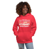 Exhausted veterinary receptionist Women's Premium Hoodie-I love Veterinary