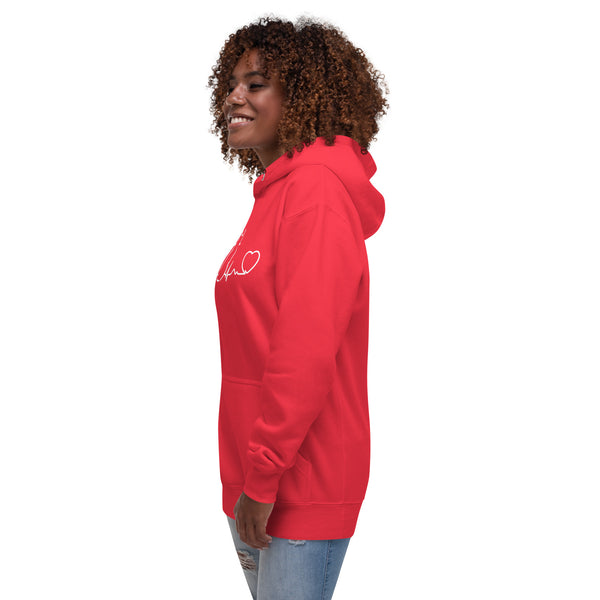 NOMV Cat Pulse Unisex Premium Hoodie-NOMV-I love Veterinary