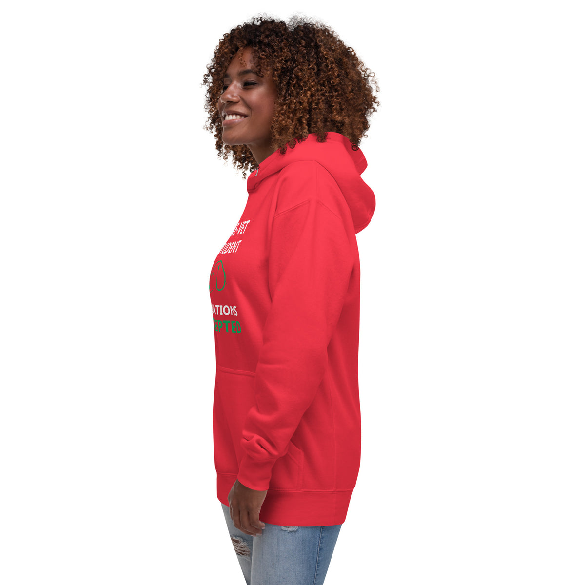 Pre - Vet Student Donations Accepted Unisex Premium Hoodie-Premium Unisex Hoodie-I love Veterinary