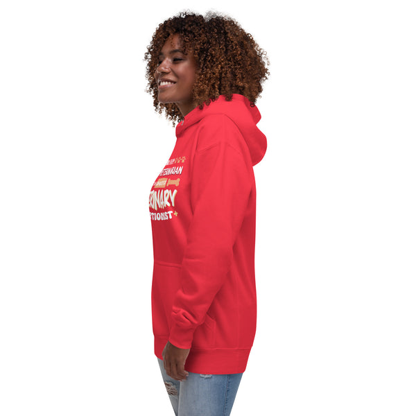 Exhausted veterinary receptionist Women's Premium Hoodie-I love Veterinary