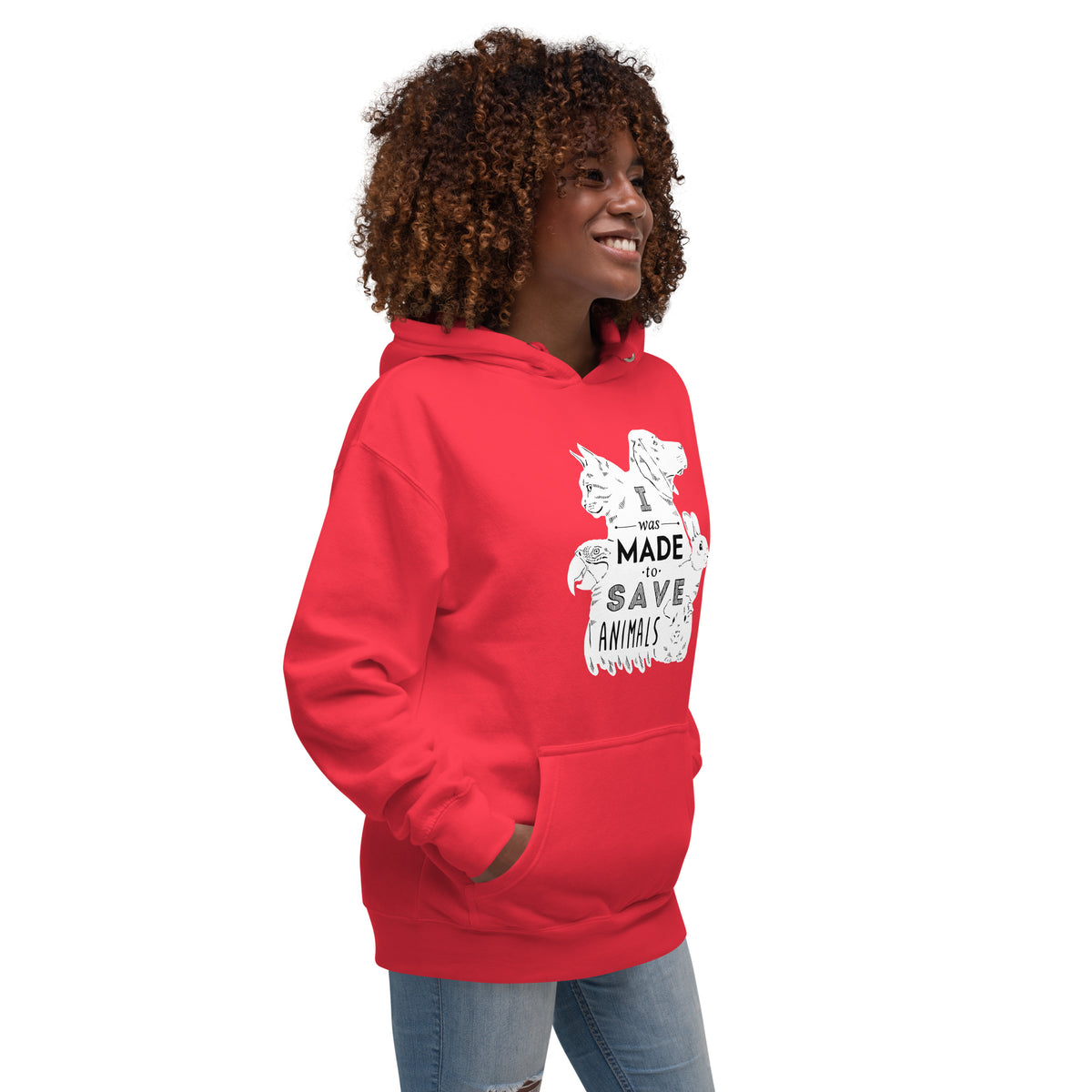 I was made to save animals Unisex Premium Hoodie-Premium Unisex Hoodie-I love Veterinary