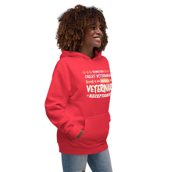 Exhausted veterinary receptionist Women's Premium Hoodie-I love Veterinary
