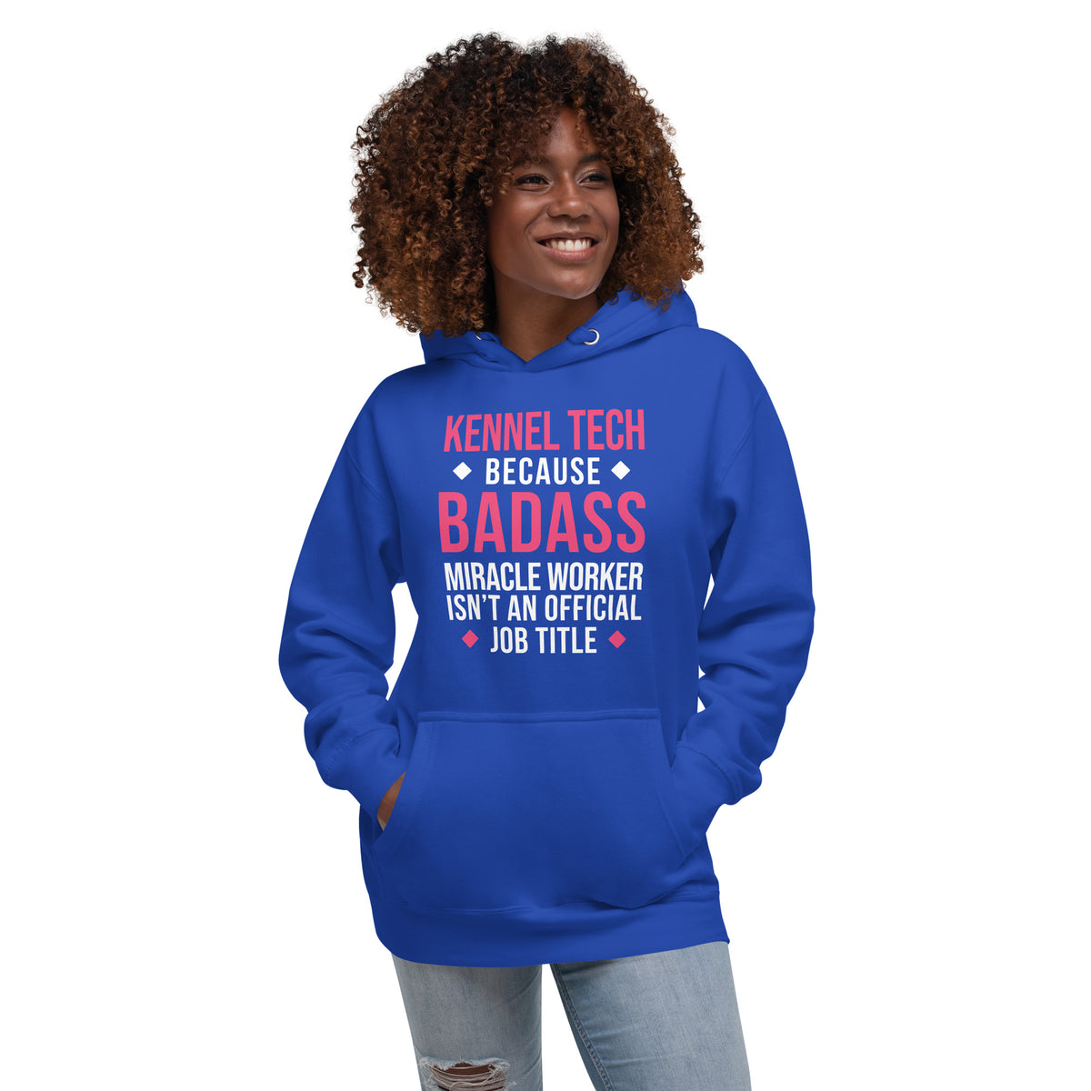 Kennel Tech, because badass miracle worker isn't an official job title Women's Premium Hoodie Women’s Premium Hoodie-Premium Unisex Hoodie-I love Veterinary