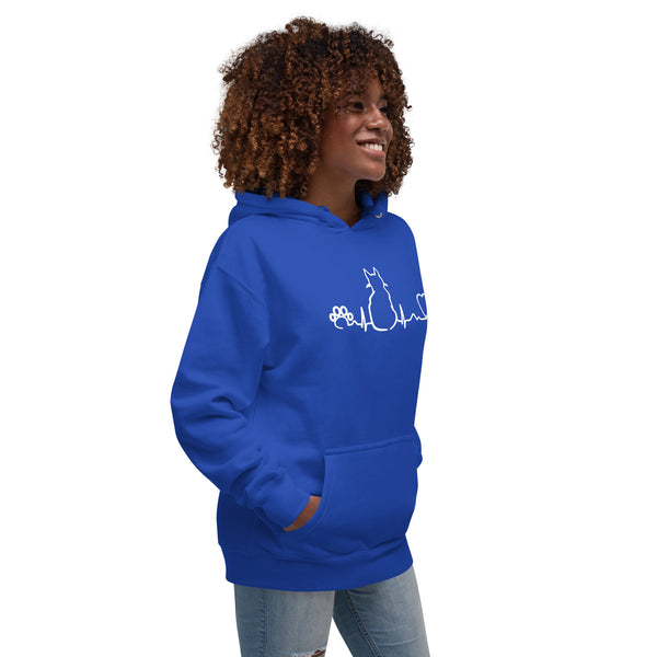 NOMV Cat Pulse Unisex Premium Hoodie-NOMV-I love Veterinary