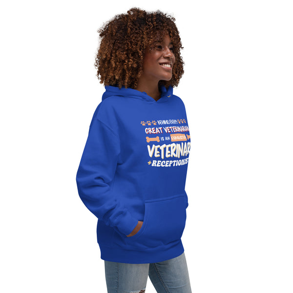 Exhausted veterinary receptionist Women's Premium Hoodie-I love Veterinary