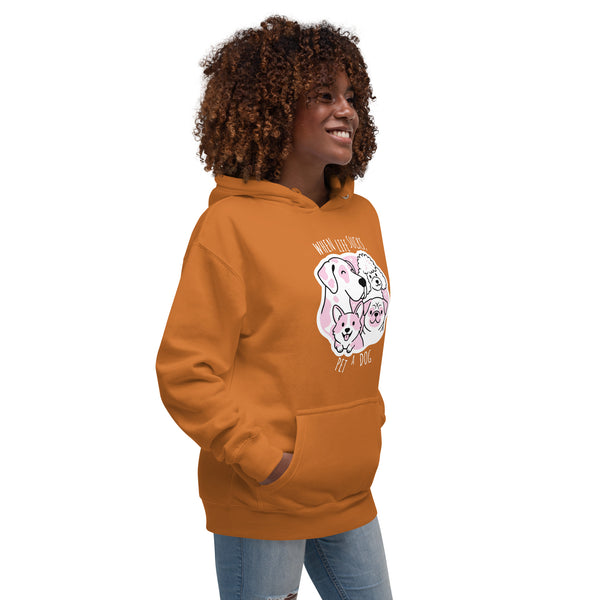 When life sucks pet a dog Women's Premium Hoodie-I love Veterinary