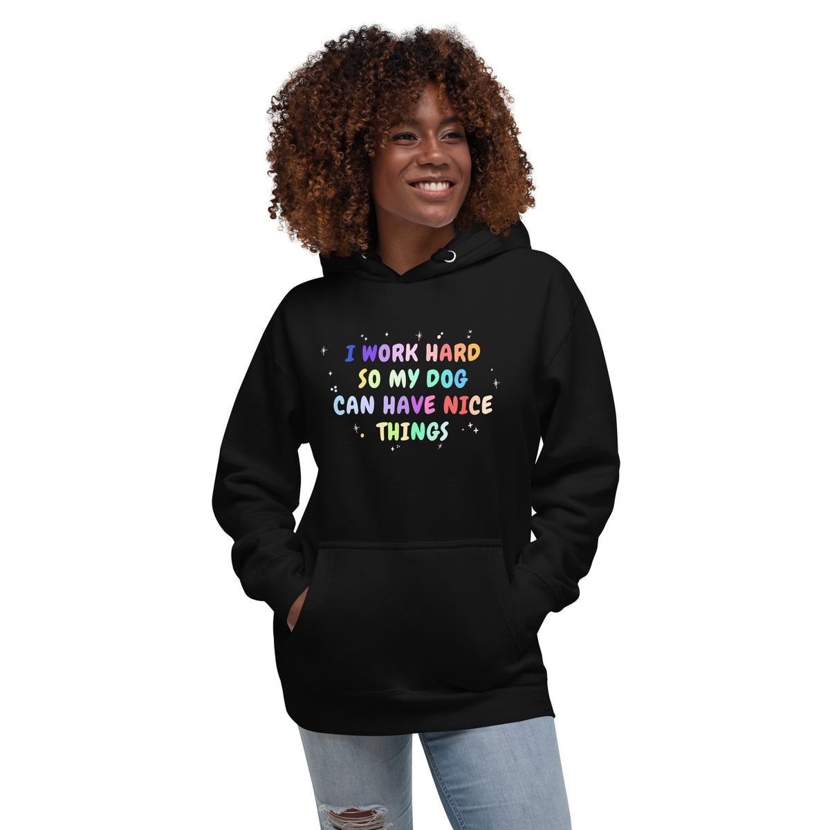 I work hard so my dog can have nice things Women's Premium Hoodie-I love Veterinary