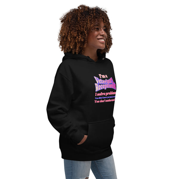 I'm a vet receptionist, I solve problems 2 Women's Premium Hoodie-I love Veterinary