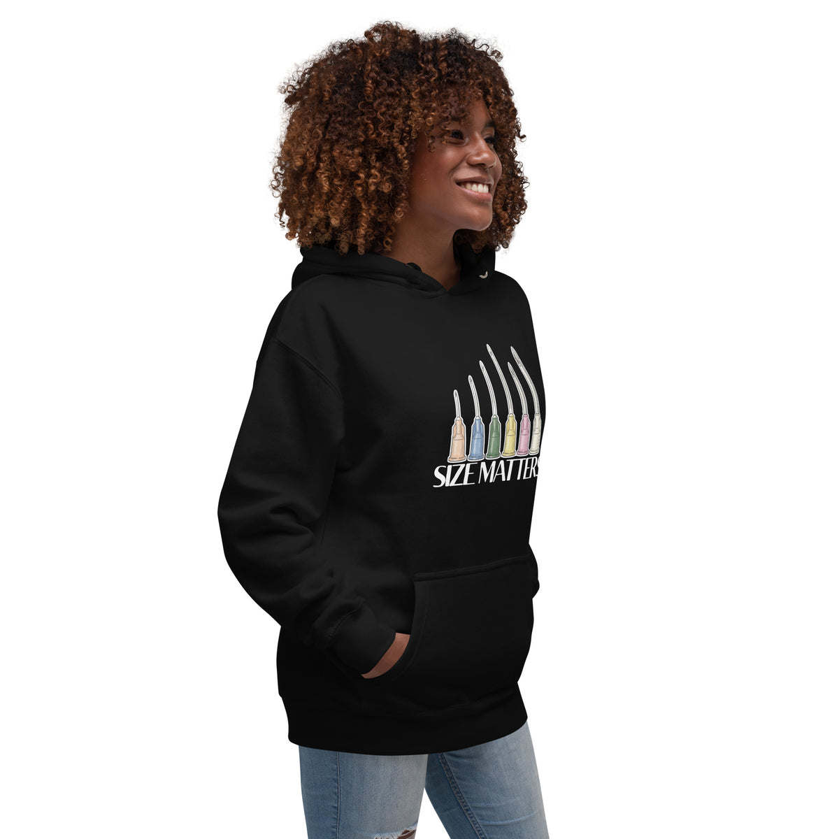 Size matters Women's Premium Hoodie-I love Veterinary