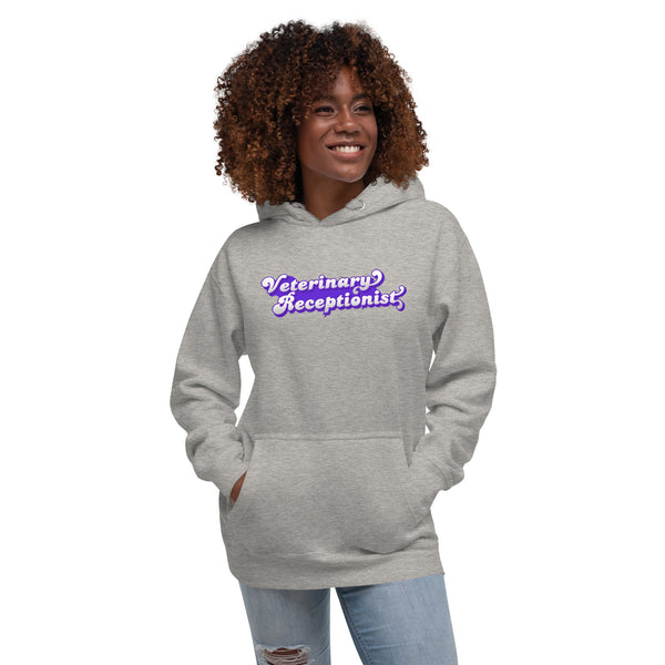 Veterinary Receptionist Women's Premium Hoodie-I love Veterinary