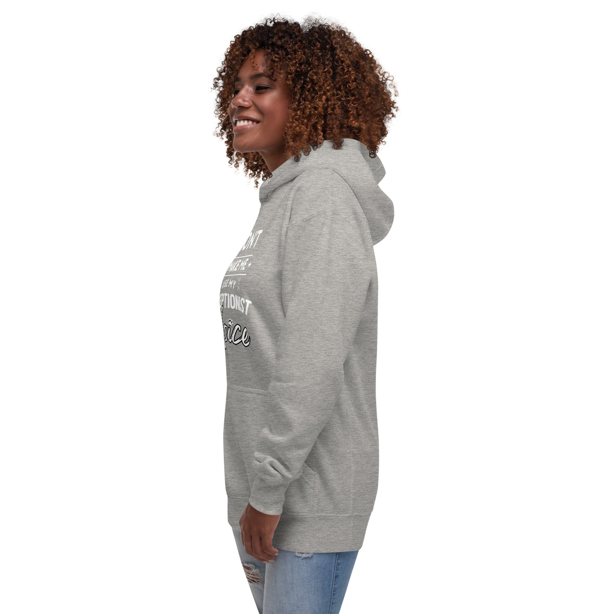 Don't make me use my receptionist voice Women's Premium Hoodie-I love Veterinary