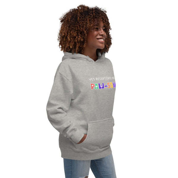 Vet receptionist are paw-some Women's Premium Hoodie-I love Veterinary