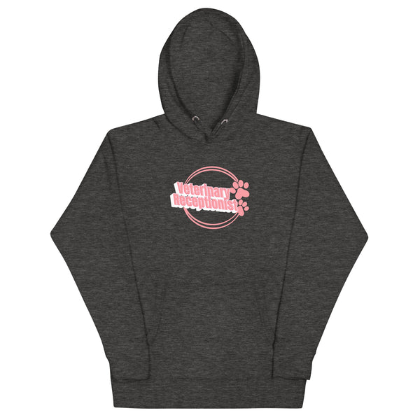 Vet Receptionist circle two paws Women's Premium Hoodie-I love Veterinary