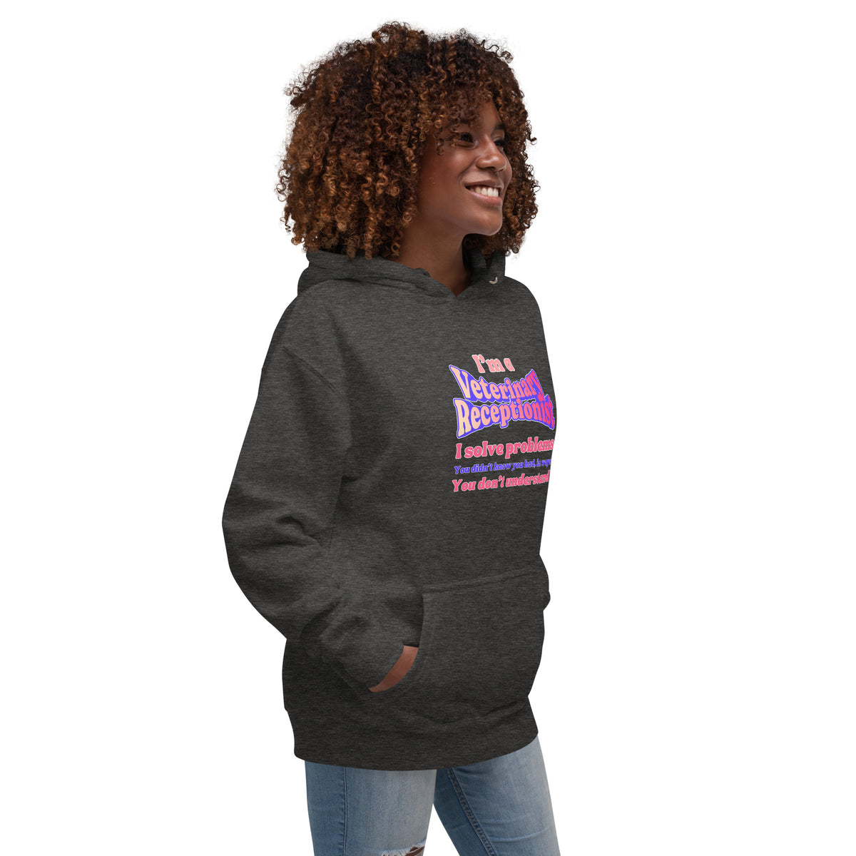 I'm a vet receptionist, I solve problems 2 Women's Premium Hoodie-I love Veterinary