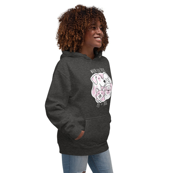 When life sucks pet a dog Women's Premium Hoodie-I love Veterinary
