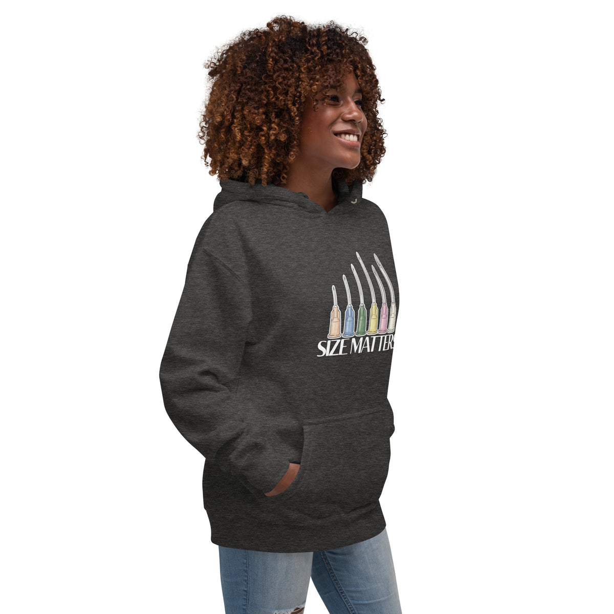 Size matters Women's Premium Hoodie-I love Veterinary