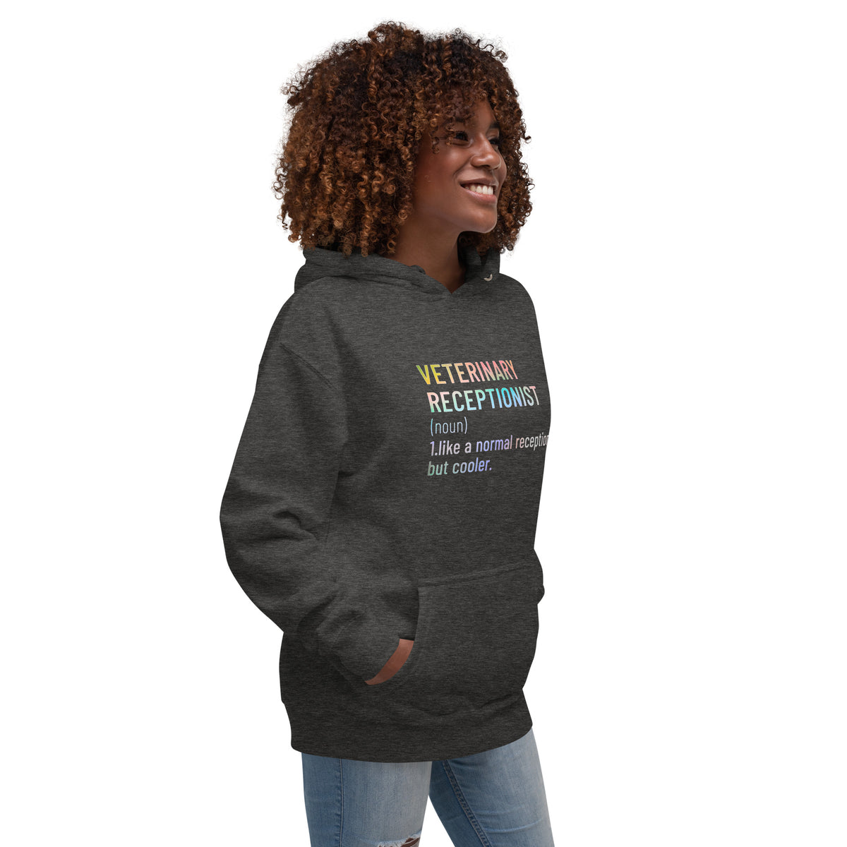 Veterinary receptionist definition Women's Premium Hoodie-I love Veterinary