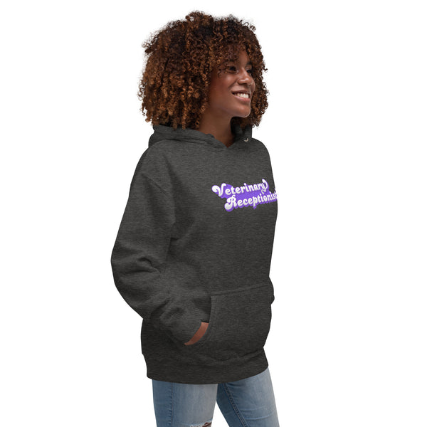 Veterinary Receptionist Women's Premium Hoodie-I love Veterinary