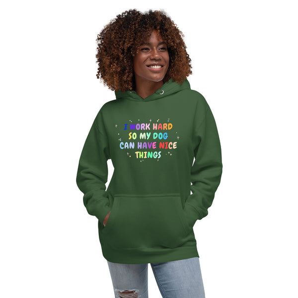 I work hard so my dog can have nice things Women's Premium Hoodie-I love Veterinary