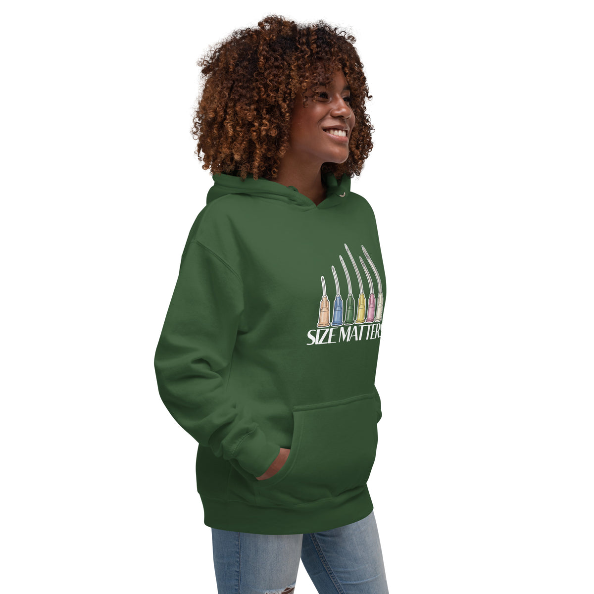 Size matters Women's Premium Hoodie-I love Veterinary