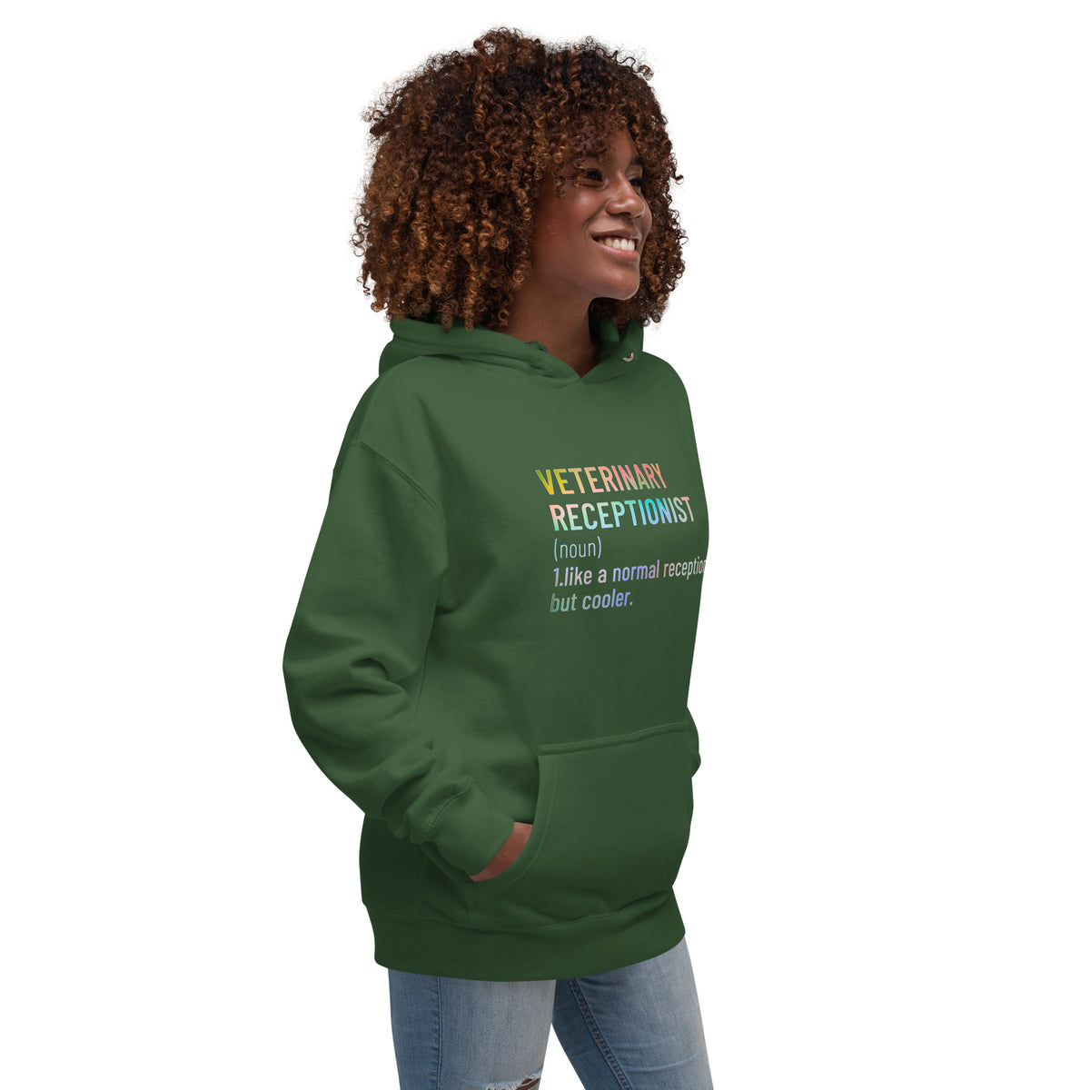 Veterinary receptionist definition Women's Premium Hoodie-I love Veterinary