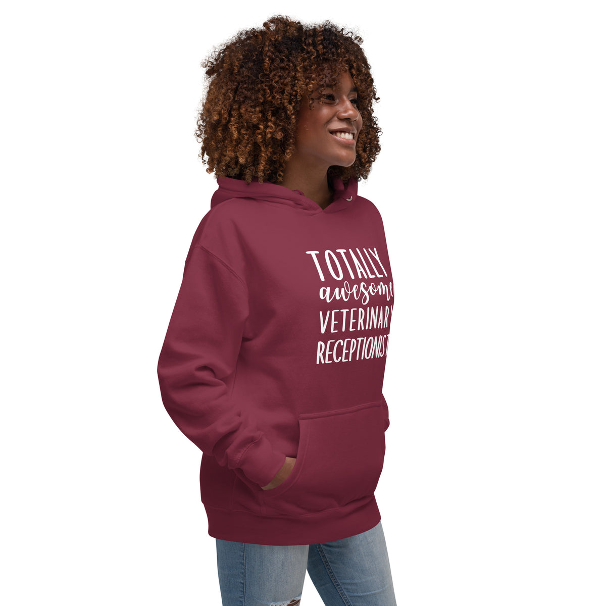 Totally awesome veterinary receptionist Women's Premium Hoodie-I love Veterinary