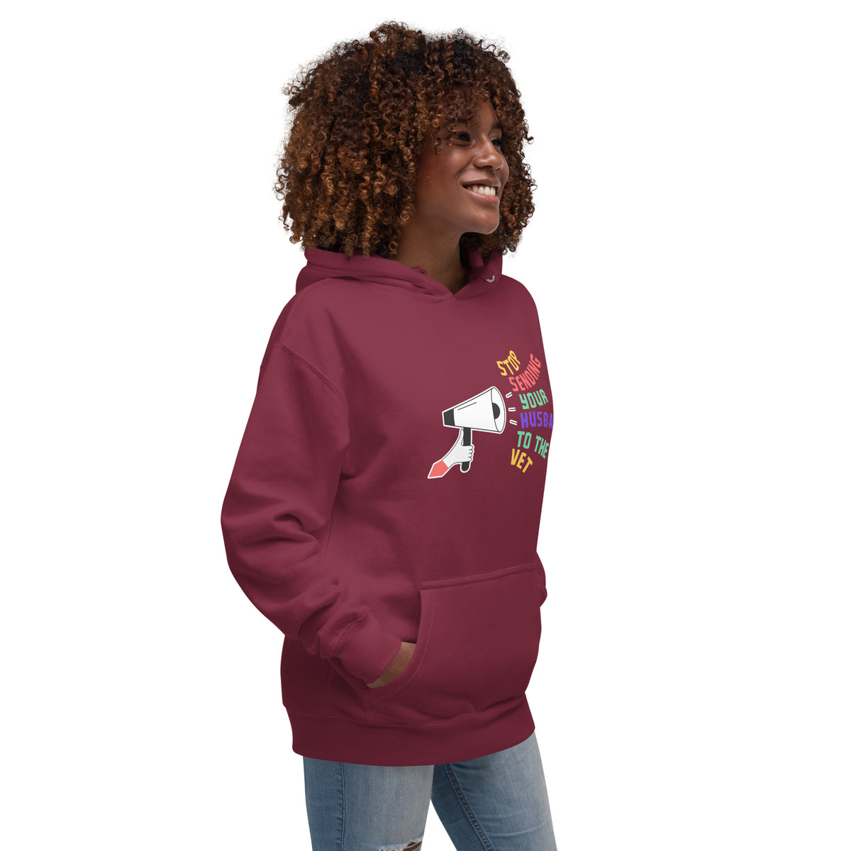 Stop sending your husband to the vet Women's Premium Hoodie-I love Veterinary
