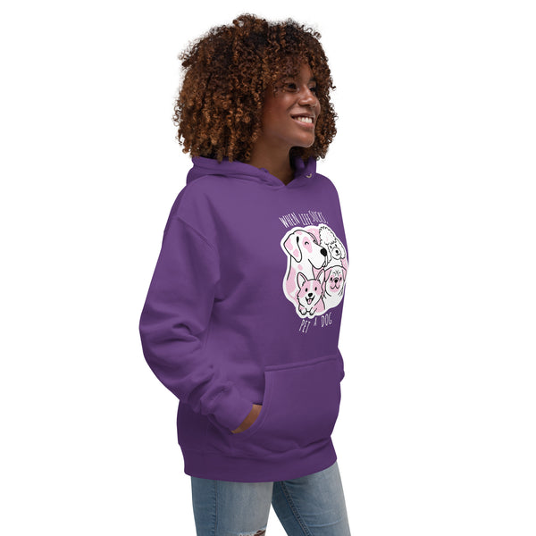 When life sucks pet a dog Women's Premium Hoodie-I love Veterinary